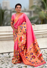 Half-Half Unique Paithani Silk Saree